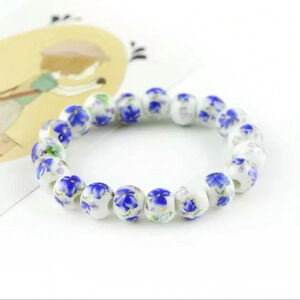 Flower Beads Purple Bracelet